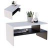 COUCHTISCH Holzwerkstoff rechteckig stabil Weiß 50/45/93cm - Schwarz/Weiß, Holzwerkstoff (50/93/45cm) - CraftPAK