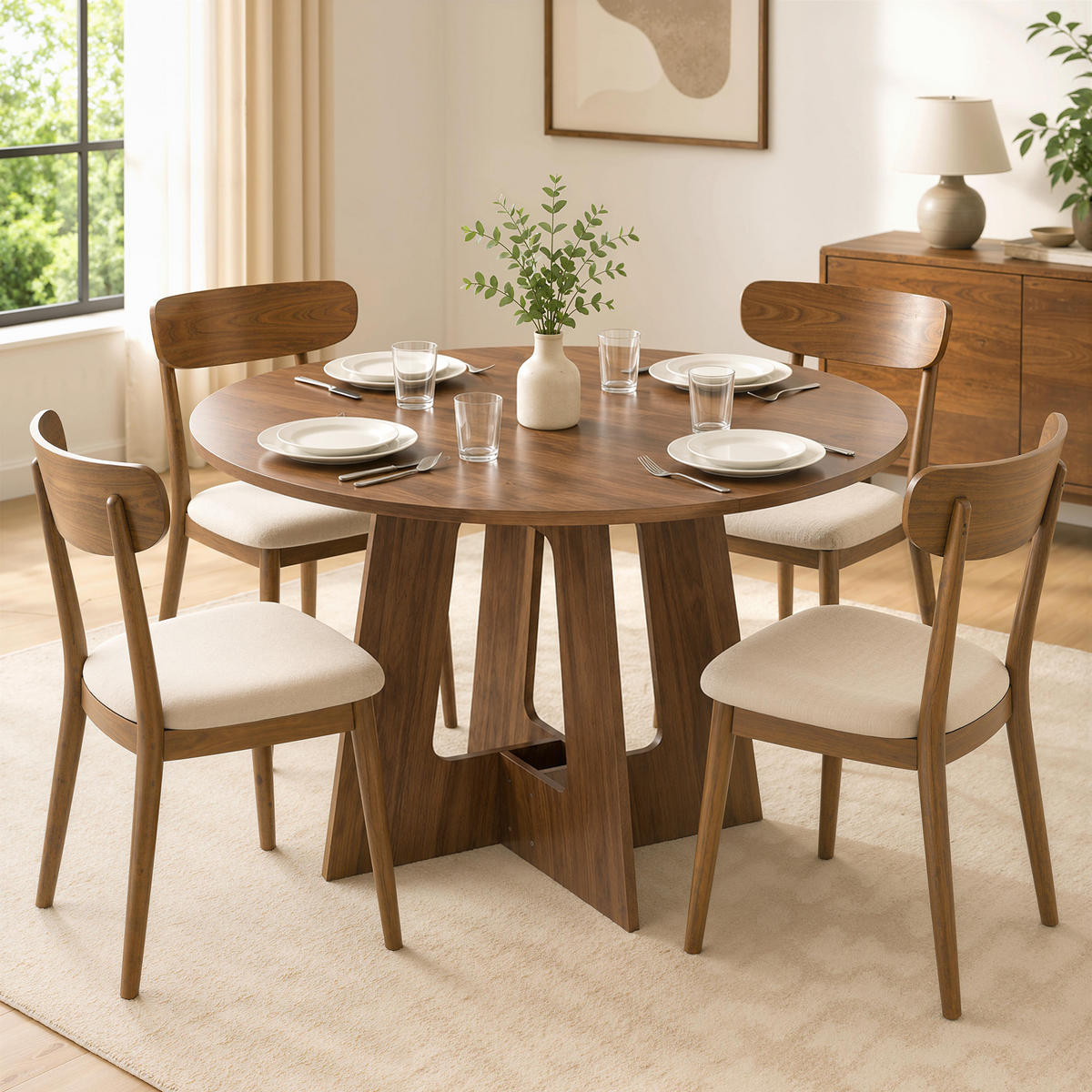ESSTISCH Braun 1 Stück - Braun, Kunststoff (110/110/73.5cm) - GiPP