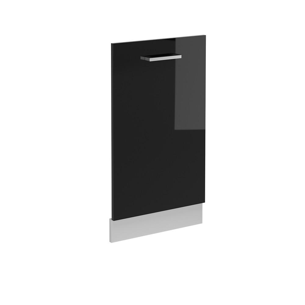 GESCHIRRSPÜLBLENDE R-Line Schwarz Hochglanz 45 cm ohne Arbeitsplatte - Schwarz Hochglanz/Schwarz, Holzwerkstoff (45/81.8/1.6cm) - Vicco