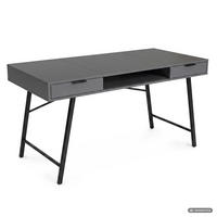 SCHREIBTISCH ARDEN 120 cm Graphit - Graphitfarben/Schwarz, Holzwerkstoff (120/50/80.5cm) - Akord