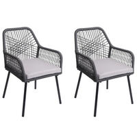 GARTENSTUHL AnthrazitGrau - Anthrazit/Hellgrau, Textil (54/81/62cm) - MCW