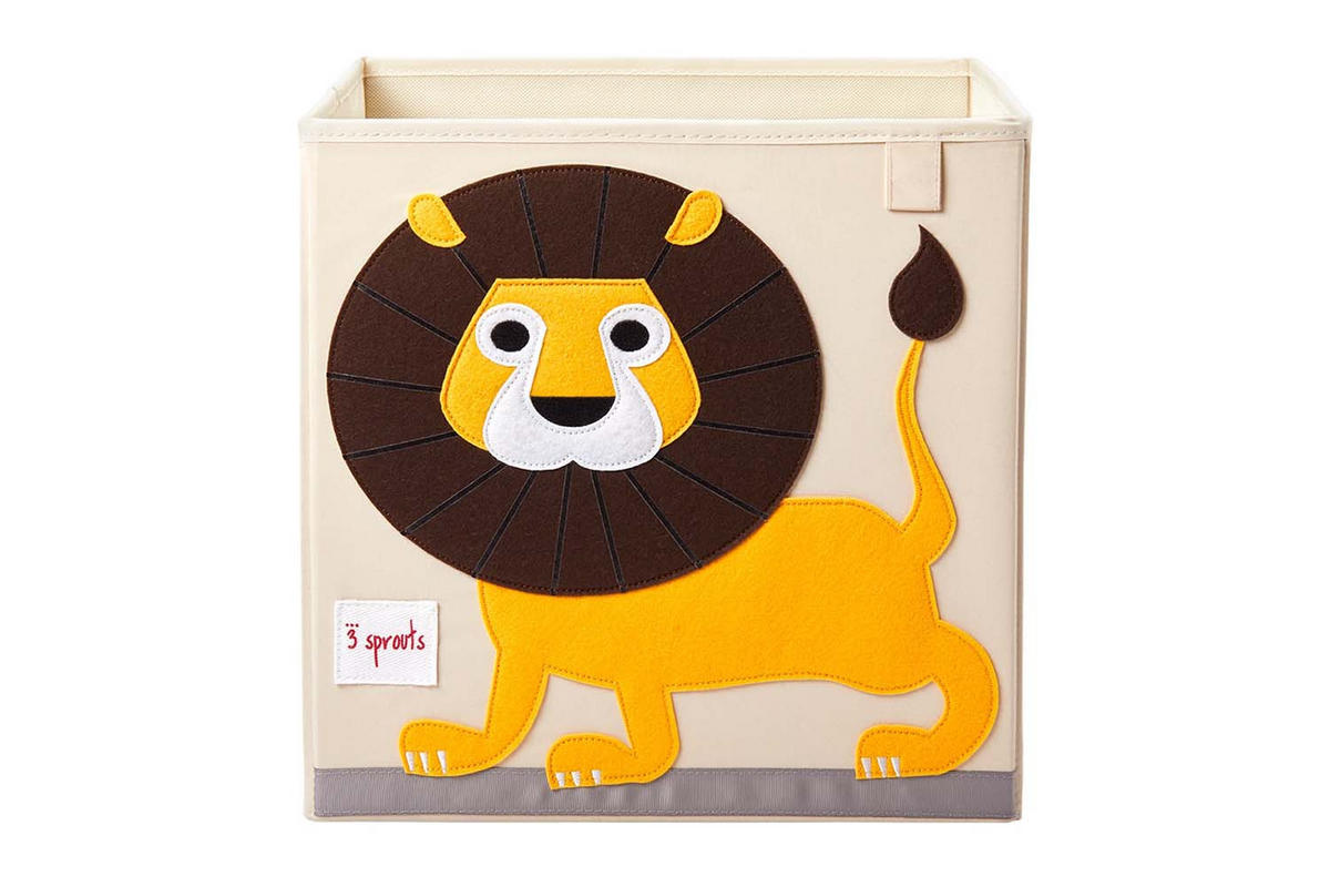 AUFBEWAHRUNGSBOX Löwe 33x33x33cm - Naturfarben, Textil (33/33cm) - 3Sprouts