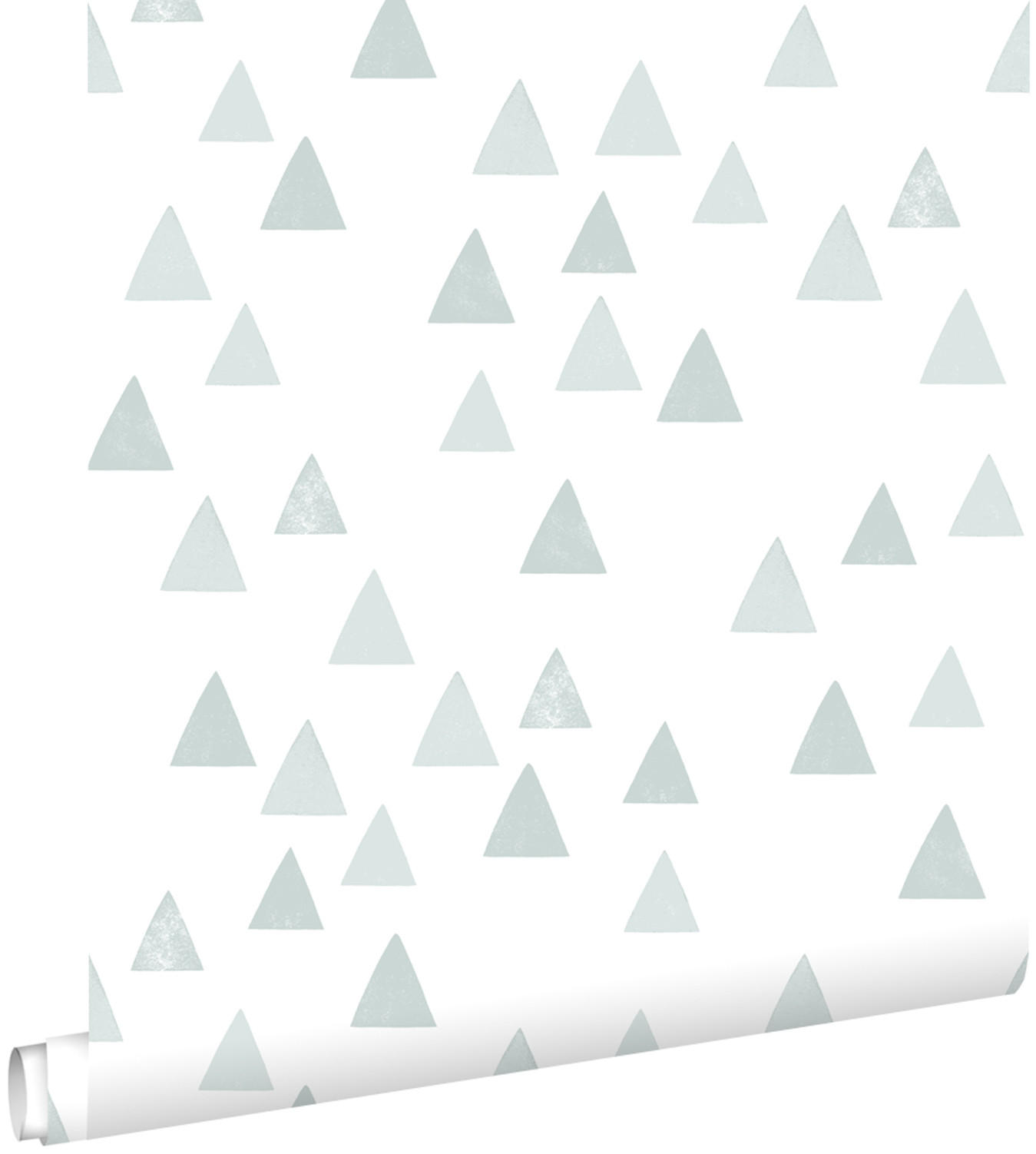 TAPETE grafische Dreiecke 53 cm x 10.05 m - Blau, Papier (53/0.1cm) - ESTAhome