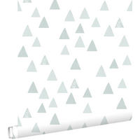 TAPETE grafische Dreiecke 53 cm x 10.05 m - Blau, Papier (53/0.1cm) - ESTAhome