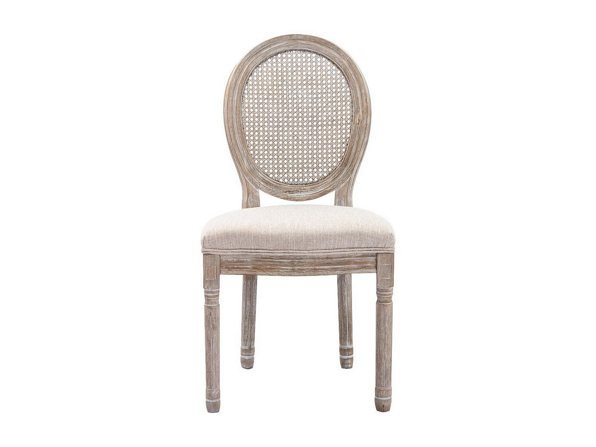 STUHL - 49cm x 57.5cm - Massivholz - beige - ANTOINETTE - Beige, Holz (49/95/57.5cm) - Vente-Unique