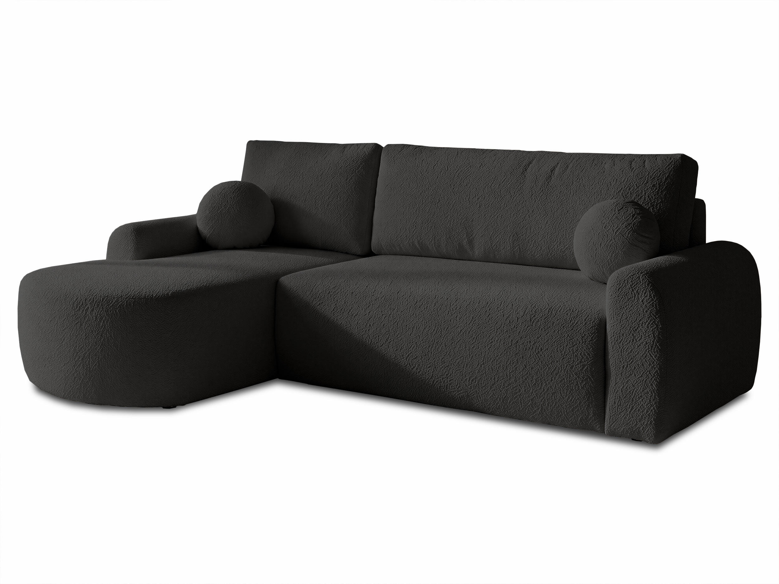 ECKSOFA Jazz, Seite: Links - Schwarz, Holz/Textil (240/160cm) - Sofnet