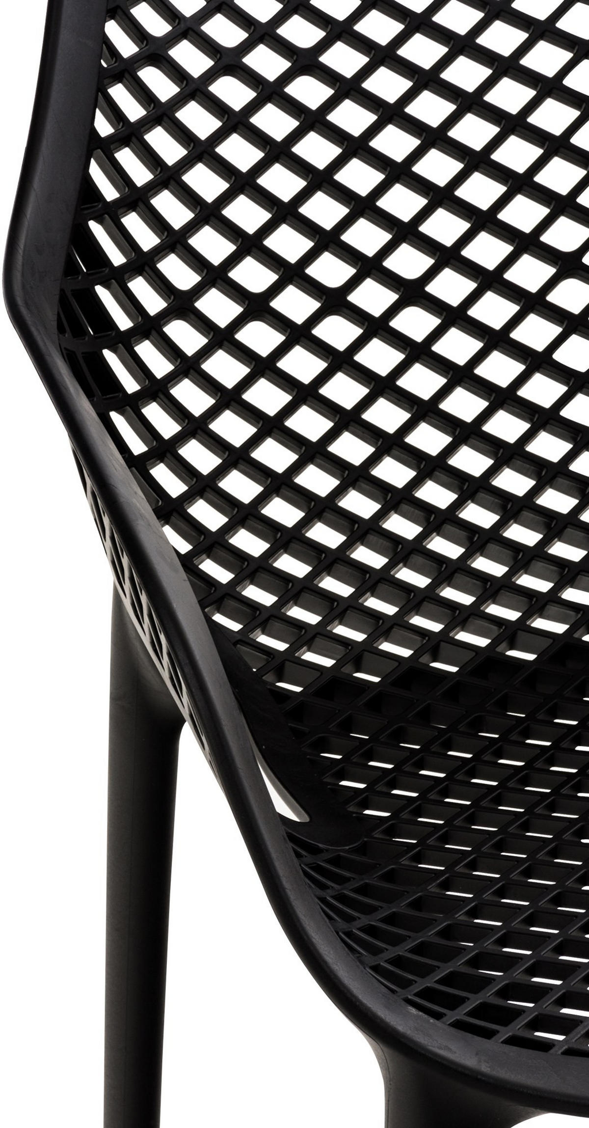 GARTENSTUHL Kunststoff Schwarz - Schwarz, Kunststoff (57/81/60cm) - CLP