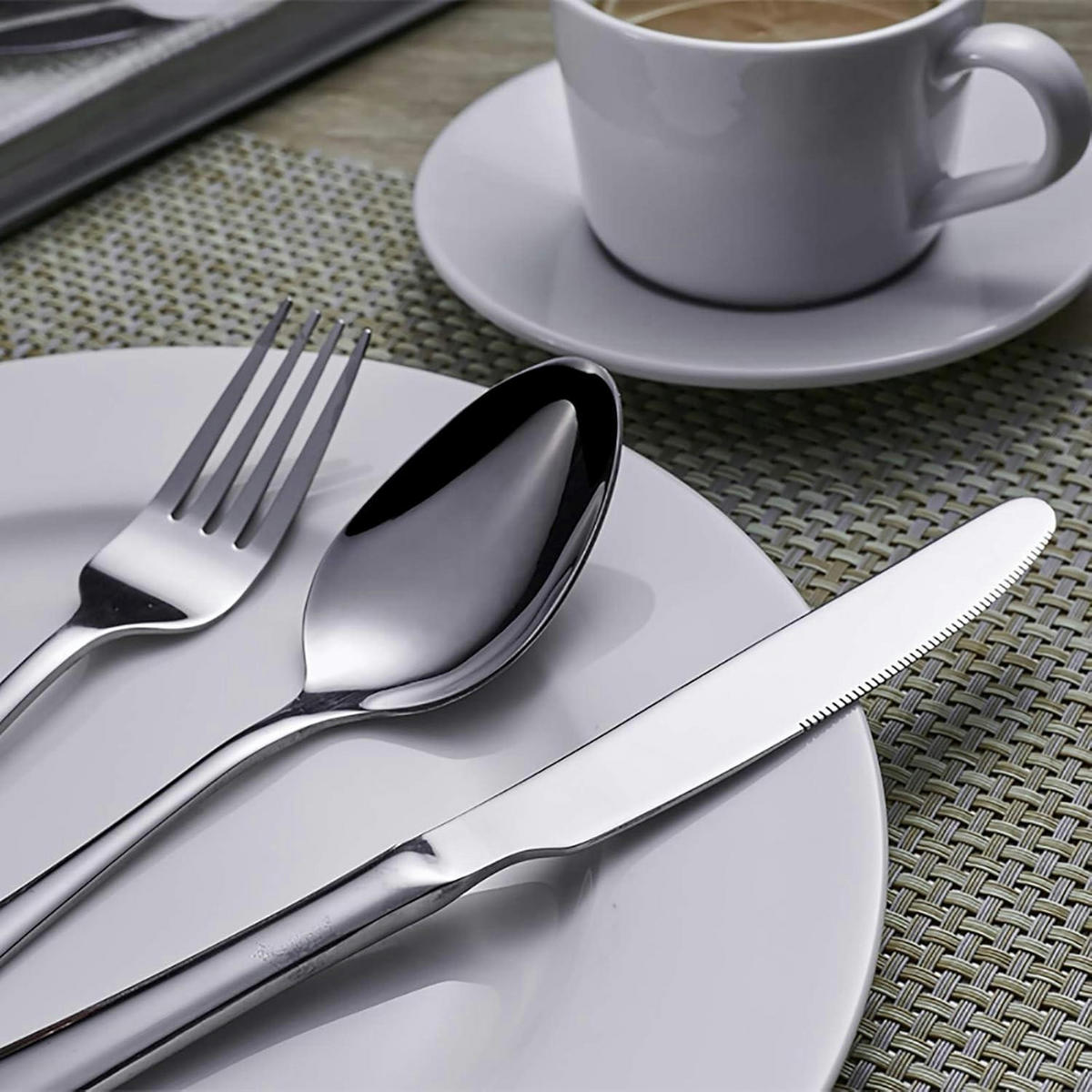 KINDERBESTECK Set 3-teilig 18/10 Edelstahl spülmaschinenfest - Silberfarben, Metall