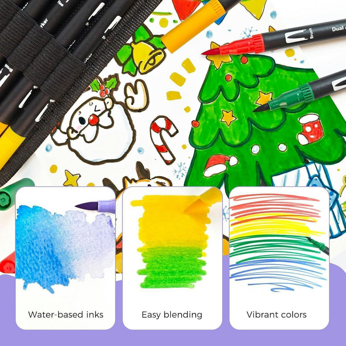 FILZSTIFTE 120-teiliges Set mit Tragetasche - Multicolor, Kunststoff (21/7/28cm)