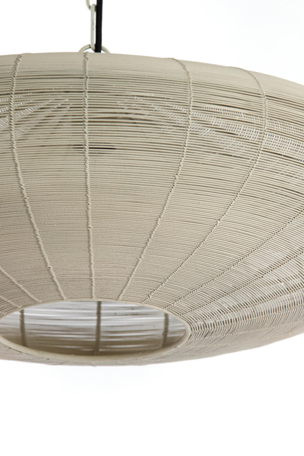 HÄNGELAMPE Bahoto Weiß Ø60/23 cm - Weiß, Metall (60/60/23cm) - Light & Living