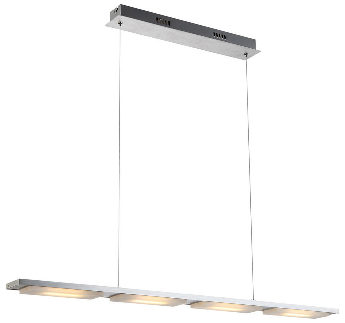 LED HÄNGELEUCHTE LAZIO Aluminium Silber - Silberfarben, Metall (93/7/120cm) - Globo Lighting