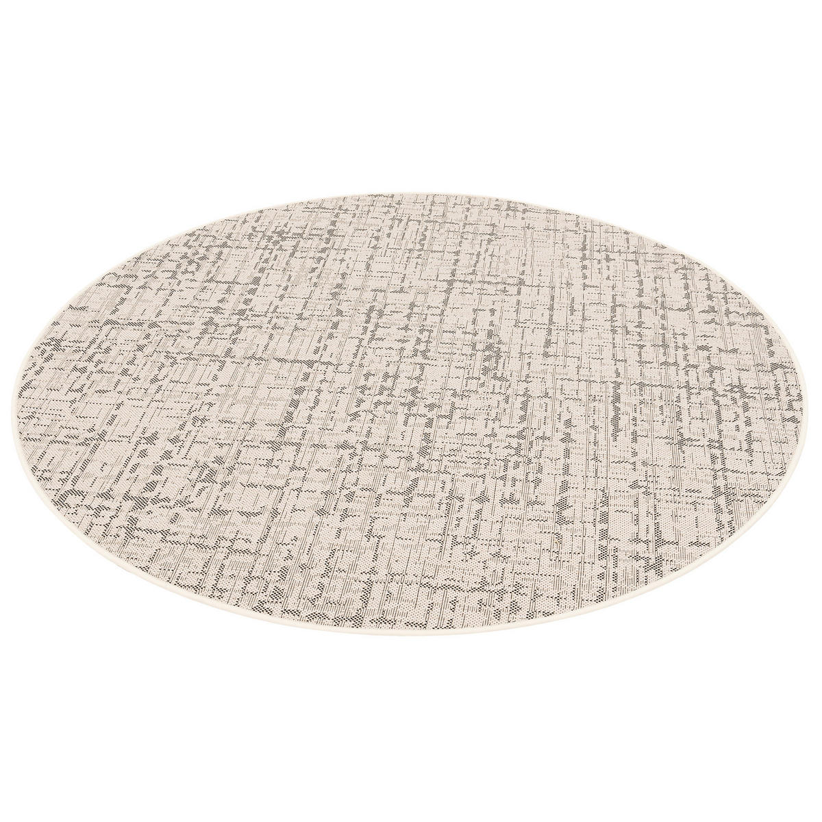 IN & OUTDOOR TEPPICH OSLO TREND RUND - Creme, Textil (133/133cm) - Snapstyle