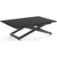 COUCHTISCH Axen höhenverstellbar ausziehbar, Schwarz 120-160/80/38-75 cm - Schwarz, Holzwerkstoff/Metall (80/160/75cm) - WFL GROUP