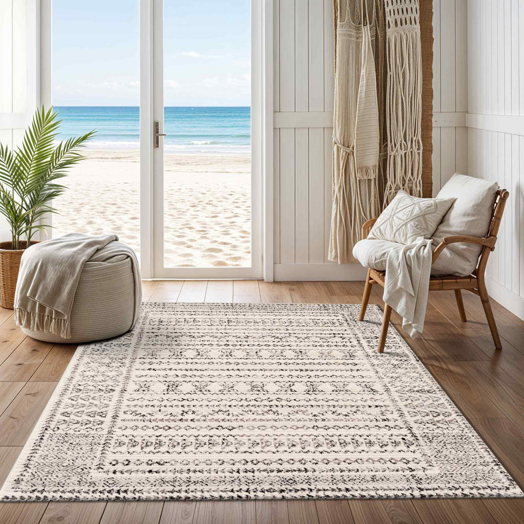 Thumbnail - Livabliss Kurzflorteppich, Weiß, Textil, Grafikmuster, Rechteckig, 152x213 cm, Oeko-Tex® Standard 100, in verschiedenen ...