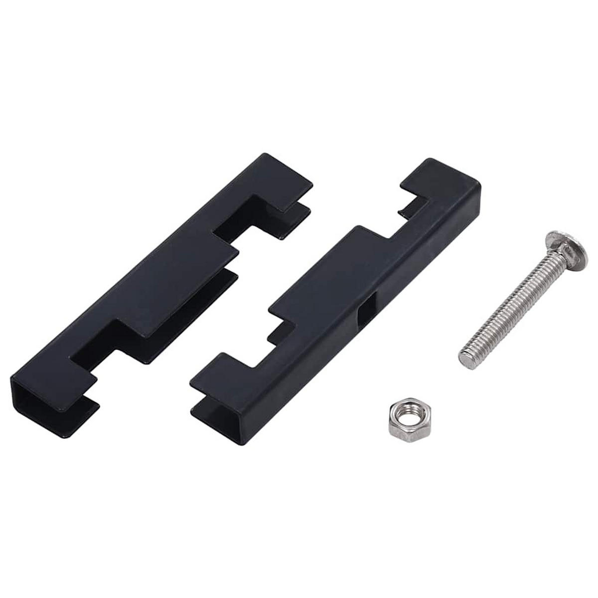 U-MATTENVERBINDER 10 Sets Anthrazit - Anthrazit, Metall (1.5/1.2cm) - vidaXL