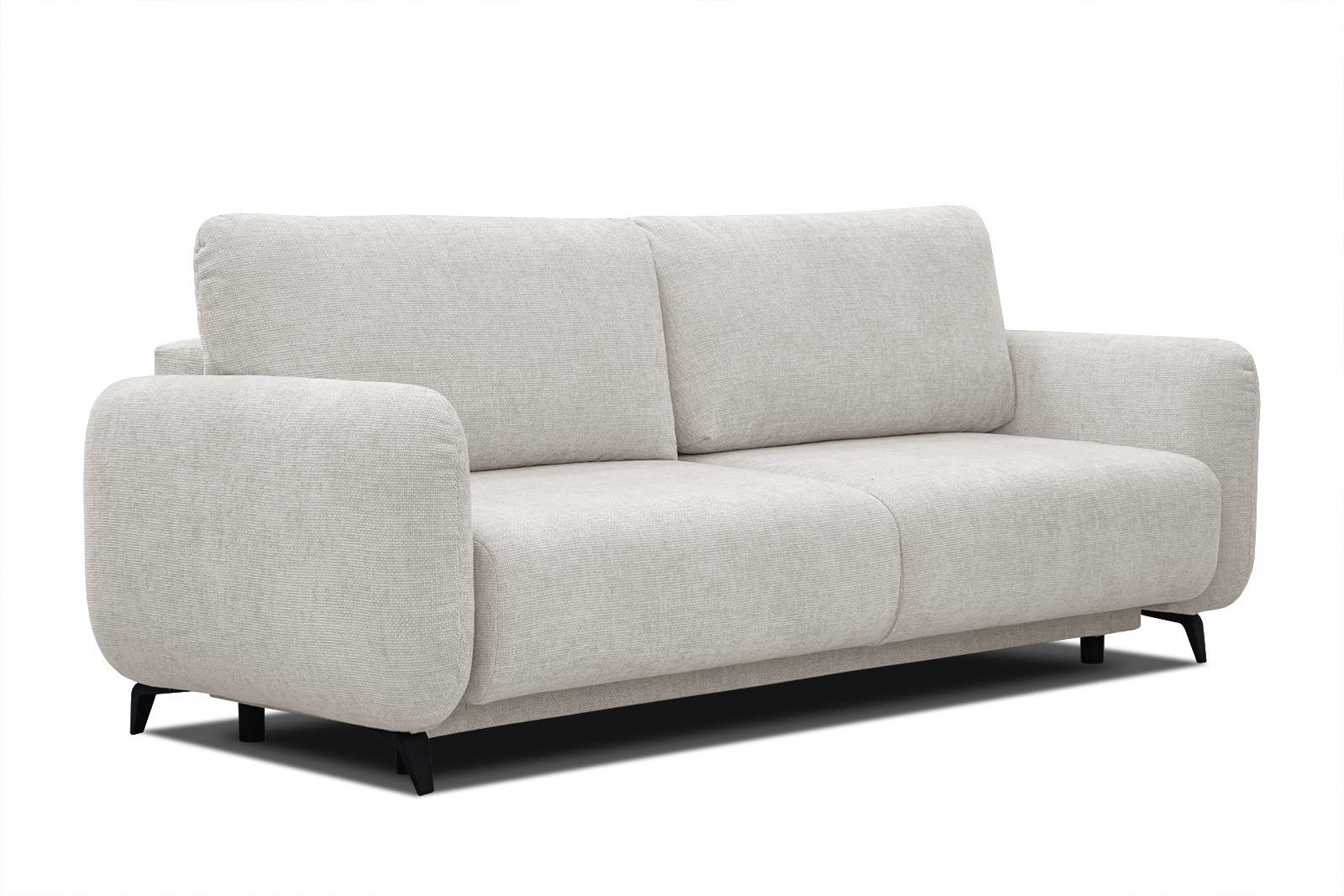 SOFA DRAKE 3-Sitzer mit Schlaffunktion, ecru - Ecru/Braun, Holz/Textil (232/90/107cm) - Courtois Laville