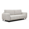 SOFA DRAKE 3-Sitzer mit Schlaffunktion, ecru - Ecru/Braun, Holz/Textil (232/90/107cm) - Courtois Laville