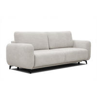 SOFA DRAKE 3-Sitzer mit Schlaffunktion, ecru - Ecru/Braun, Holz/Textil (232/90/107cm) - Courtois Laville