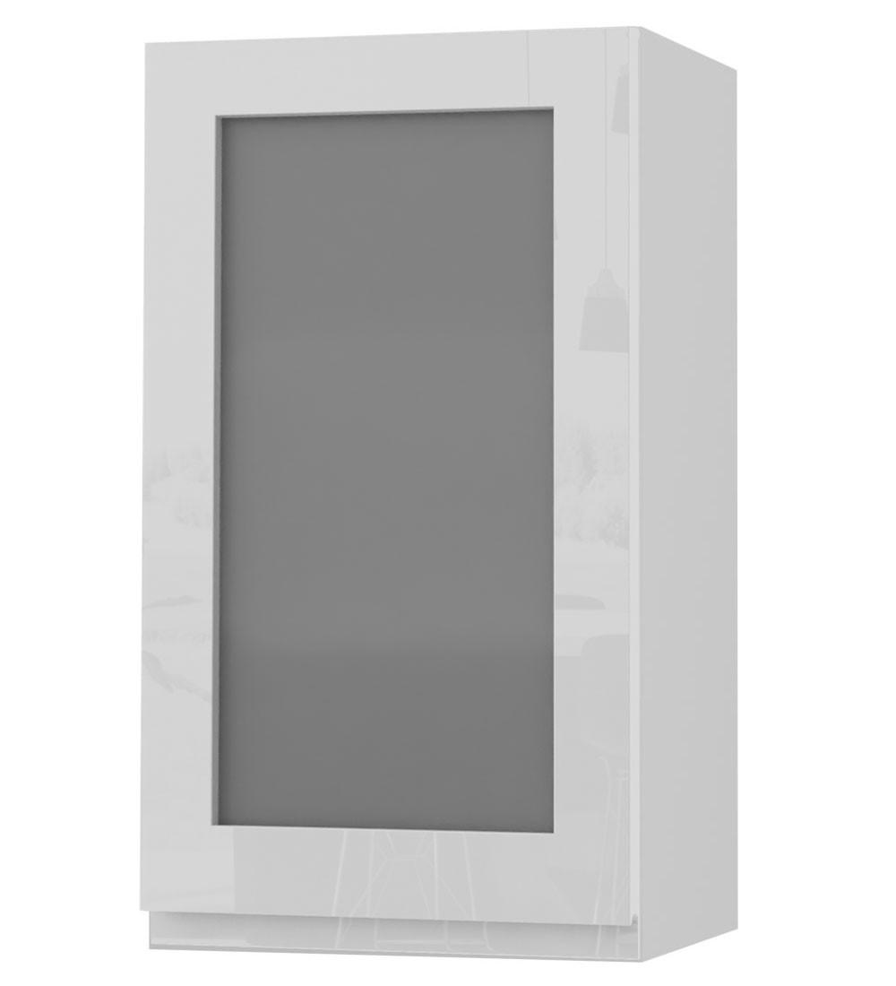 HÄNGESCHRANK Florence W2S/40 Weiß / RAL 9003 signalweiß HG 40 / 32,5 / 72cm - Türanschlag links - Weiß Hochglanz/Weiß, Holz/Holzwerkstoff (40/72/32.5cm) - Feldmann-Wohnen