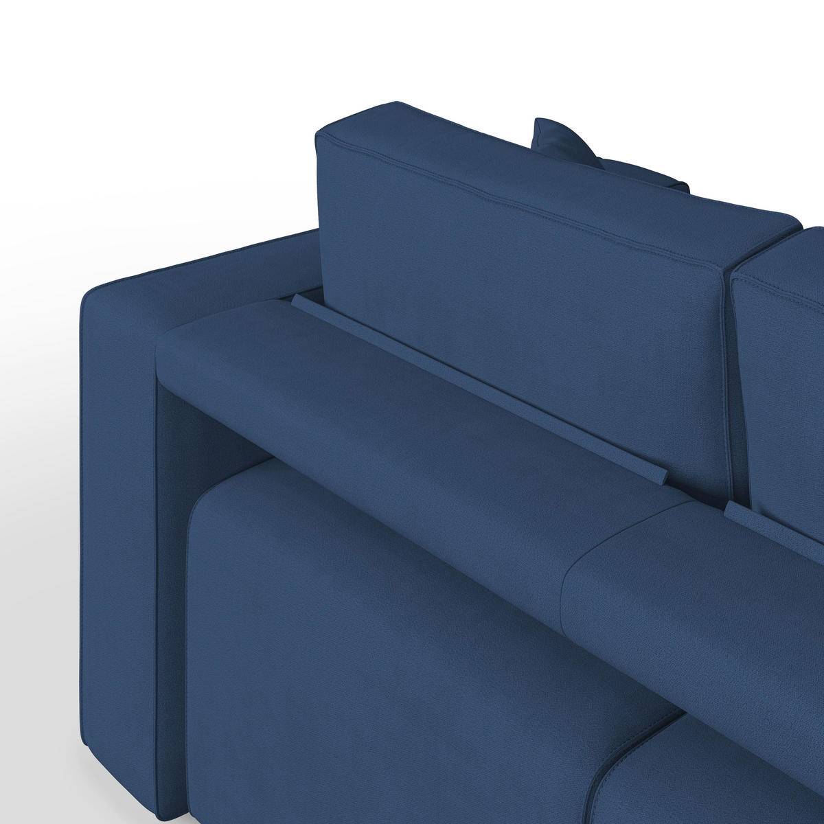 LINEARSOFA Morfeo - Blau, Textil (245/86/99cm) - Divani.store