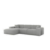 ECKSOFA Celes Premium In Sven - Hellgrau, Holzwerkstoff/Textil (266/165cm) - Fun Möbel