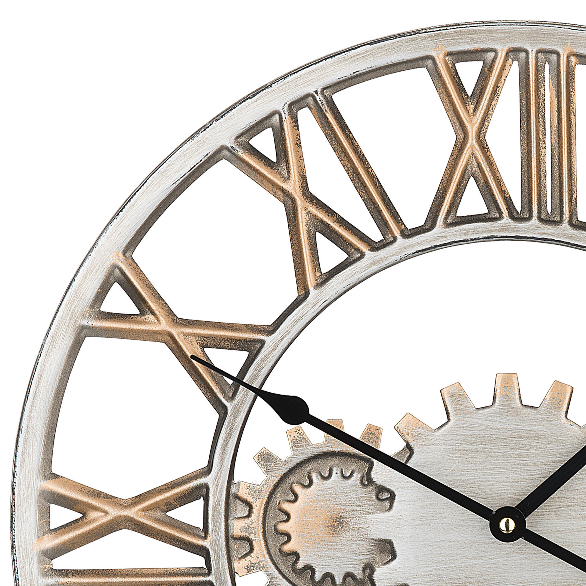 WANDUHR Metall silber/gold Seon - Silberfarben, Metall (46/46/2cm) - Beliani