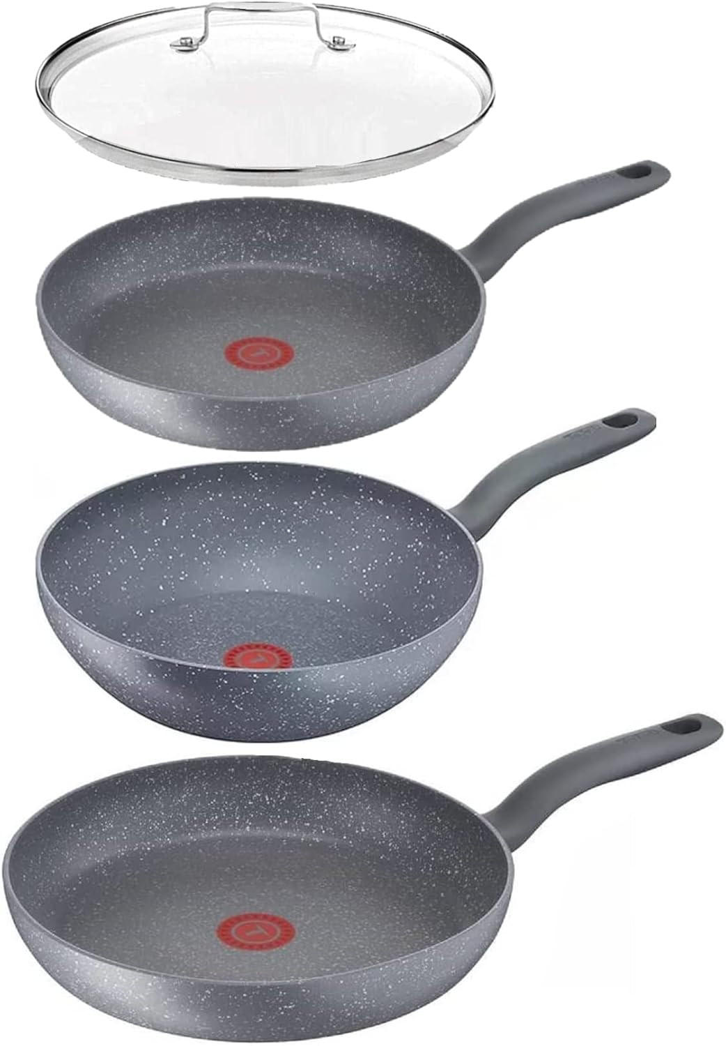 PFANNEN-SET 2-tlg. G13411 Healty Grau - Grau, Metall - Tefal
