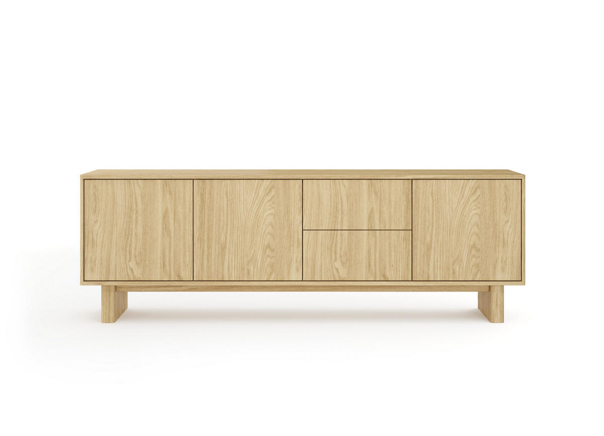 TV-SCHRANK: geölte Eiche, 183,3 x 61,7 x 38,1 cm - Eichefarben, Holzwerkstoff (183.3/61.7/38.1cm) - 3XE LIVING