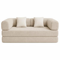 SCHLAFSOFA Kaia Sand Weiß - Sandfarben, Textil (180/70/100cm) - COCO Living