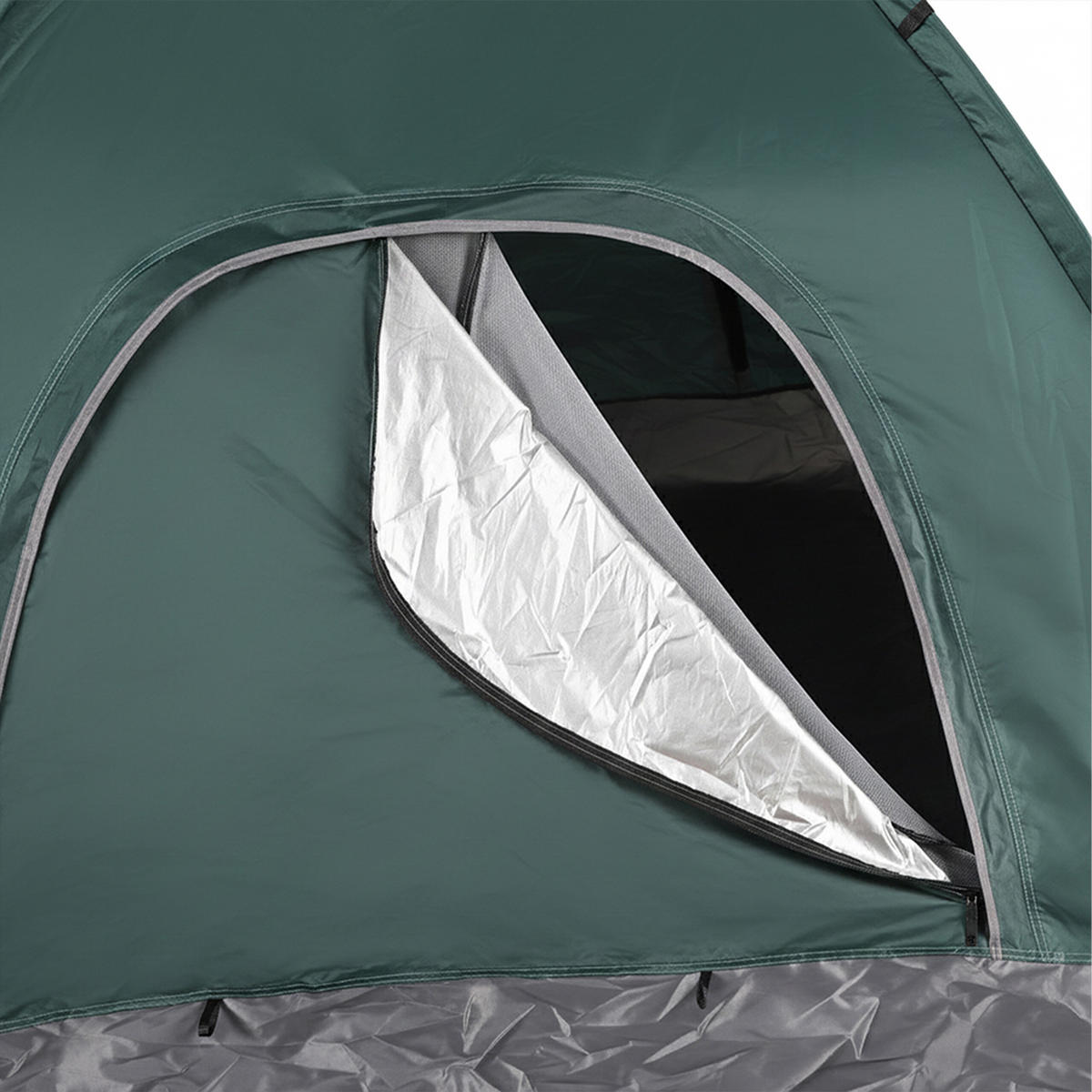 POP-UP stan na pláž - tmavě zelená, textil/plast (200/200cm) - Relaxdays