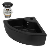 WASCHBECKEN - Schwarz, Keramik (33/13/33cm) - ML-DESIGN