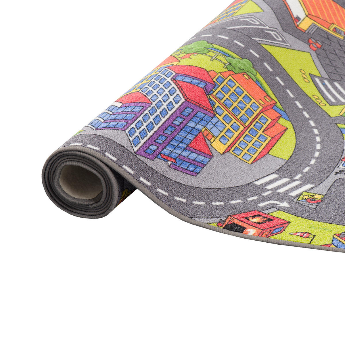 KINDER SPIEL TEPPICH LITTLE TOWN 3D - Multicolor, Textil (80/160cm) - Snapstyle