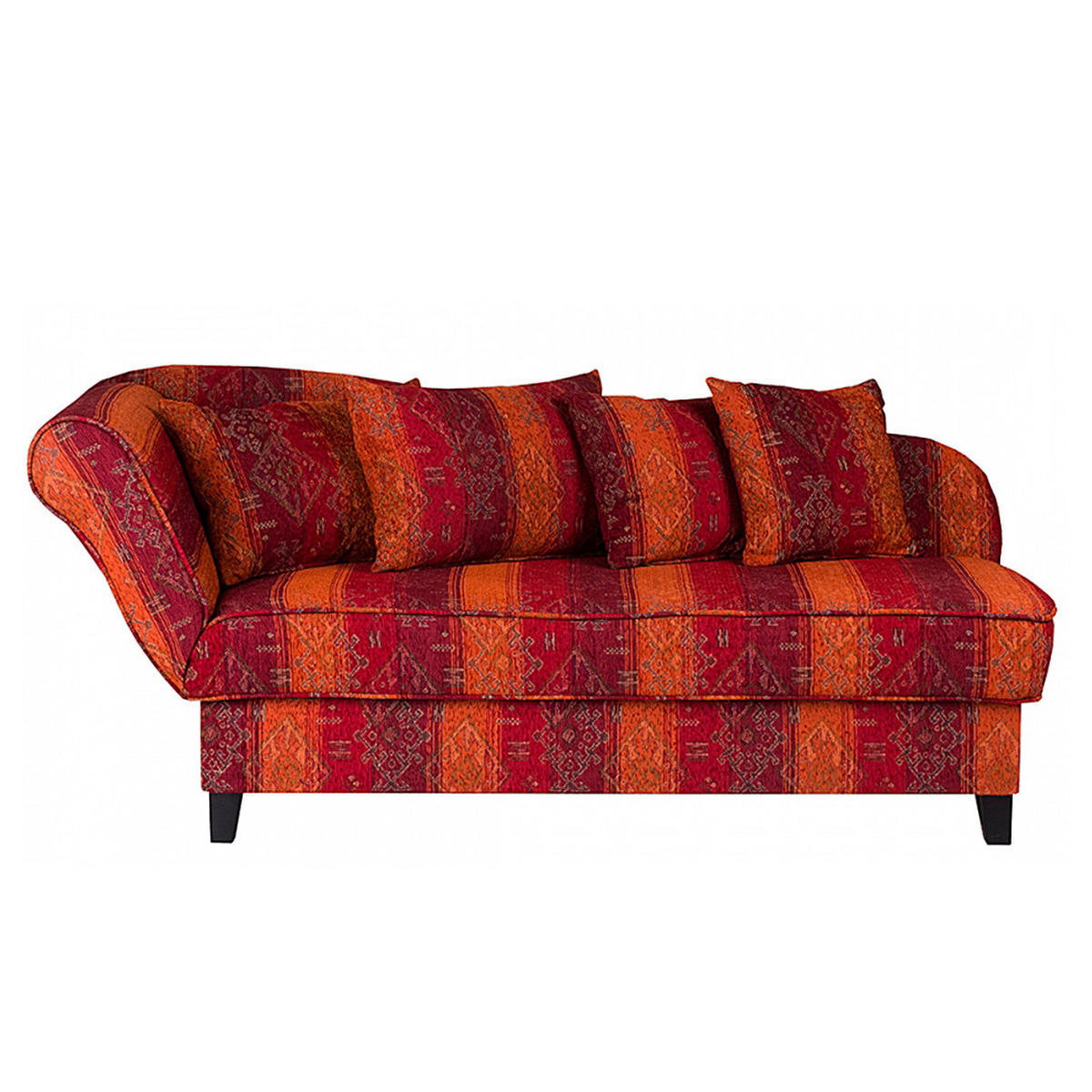 RECAMIERE - Webstoff - Rot - Rot/Orange, Textil (193/82/91cm) - home24