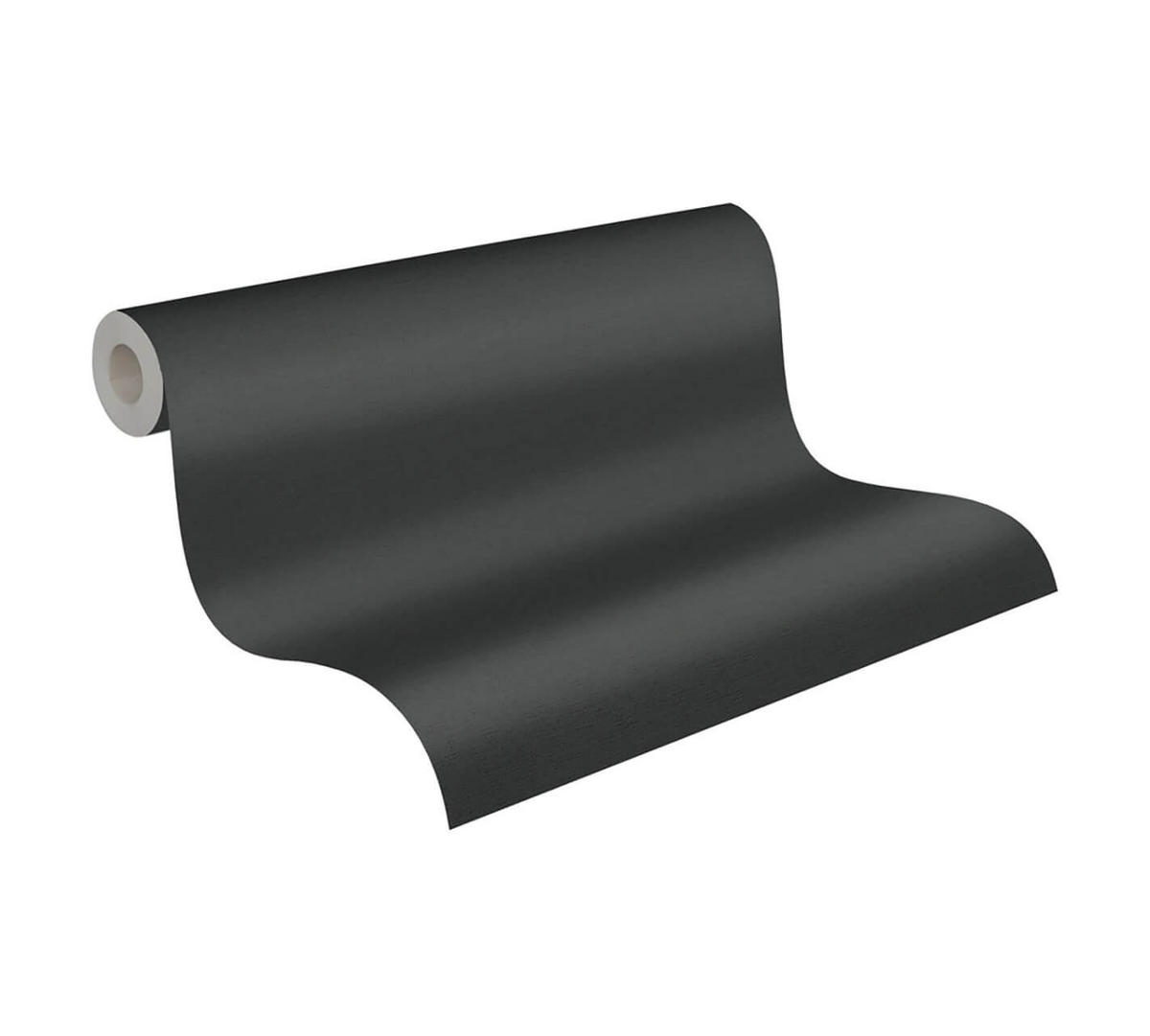 VLIESTAPETE Schwarz 53/1005 cm - Schwarz, Textil (53/1cm) - KUNSTLOFT