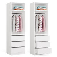 GARDEROBENSCHRANK Weiß 60/200/50 - Weiß, Holzwerkstoff (60/200/50cm) - RAUMHIRSCH FURNITURE
