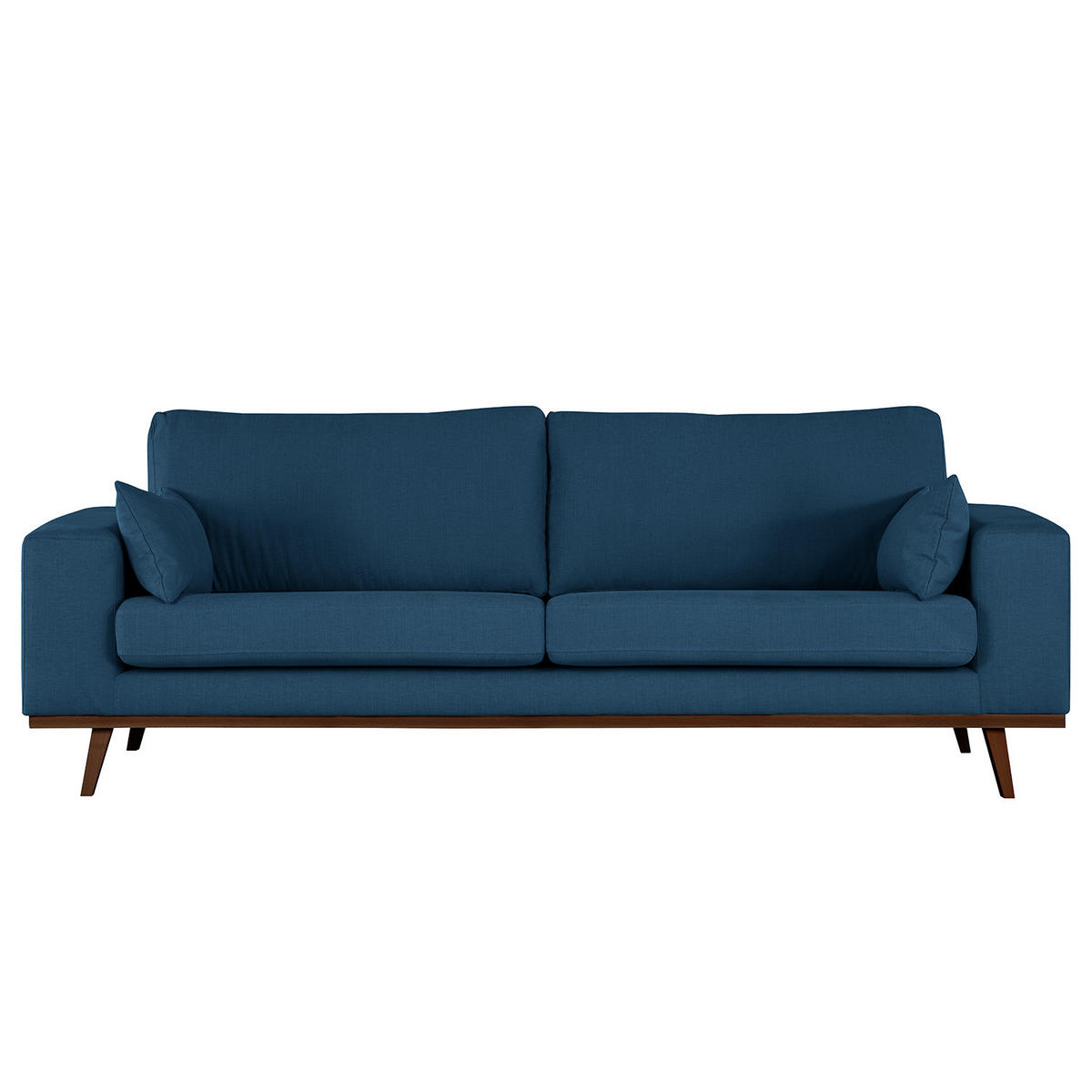 2-SITZER SOFA - Blau/Buchefarben, Textil (197/81/88cm) - home24