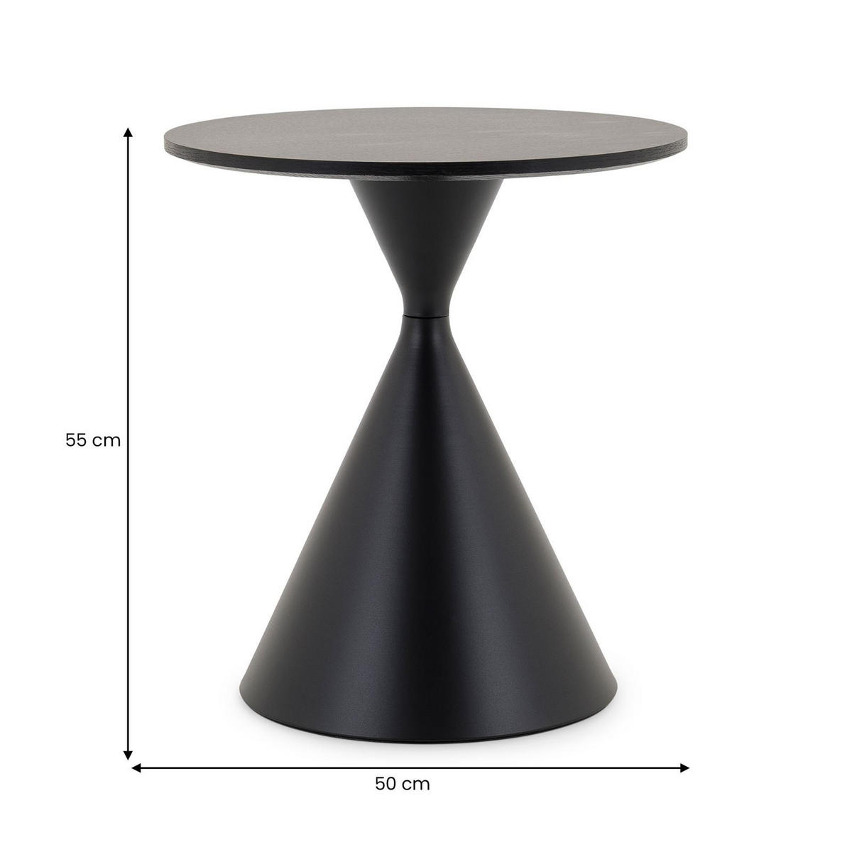 COUCHTISCH- SET ISOMA - Schwarz, Metall (70/40/70cm) - IDIMEX