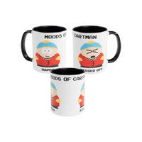 KAFFEEBECHER South Park Moods of Cartman Weiß/Schwarz 320 ml - Multicolor, Keramik (0.32L) - United Labels