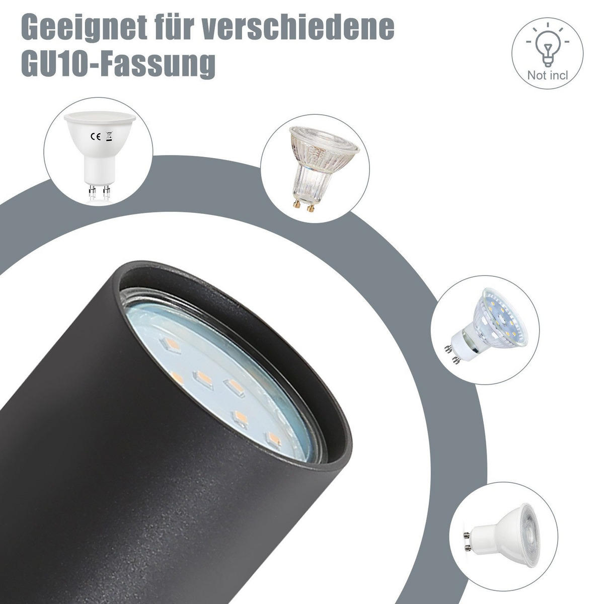 STRAHLER Baunach 4-flammig 25/25/14.4 cm - Schwarz, Metall (25/25/14.4cm) - Nettlife