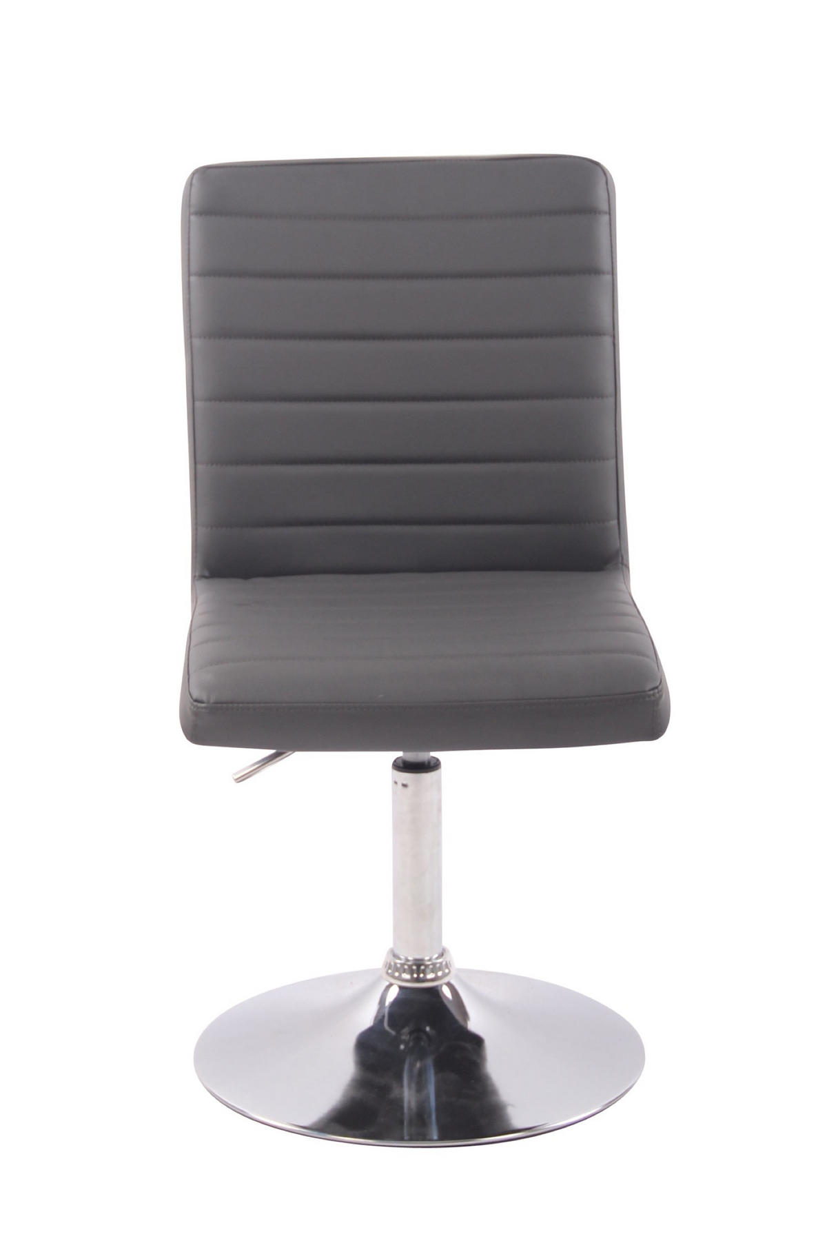 ESSZIMMERSTUHL Evon, Kunstleder grau - Edelstahlfarben/Grau, Textil/Metall (44/97/60cm) - TPFLiving