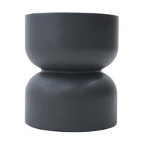 BEISTELLTISCH CHRONOS aus Beton 45 x 45 x 50 cm - Schwarz, Naturmaterialien (45/45/51cm) - Elementi