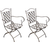 STÜHLE Athan - 2er Set bronze - Braun, Metall (56/93/51cm) - TPFGarden