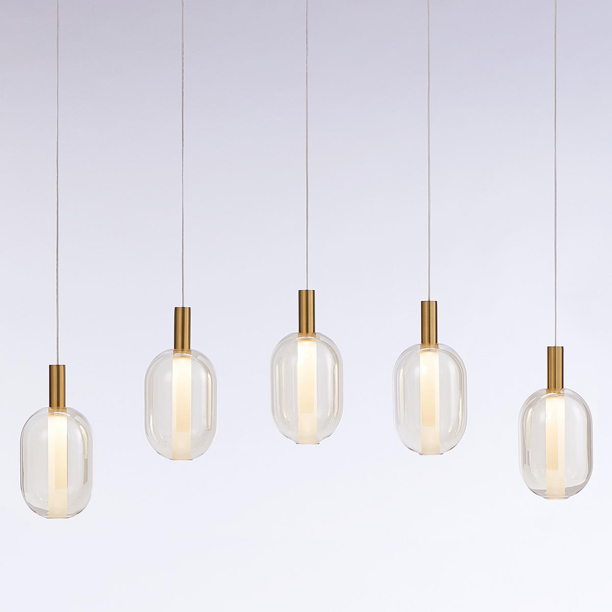 PENDELLEUCHTE Exemplar - Goldfarben, Glas (110/13/120cm) - Butlers