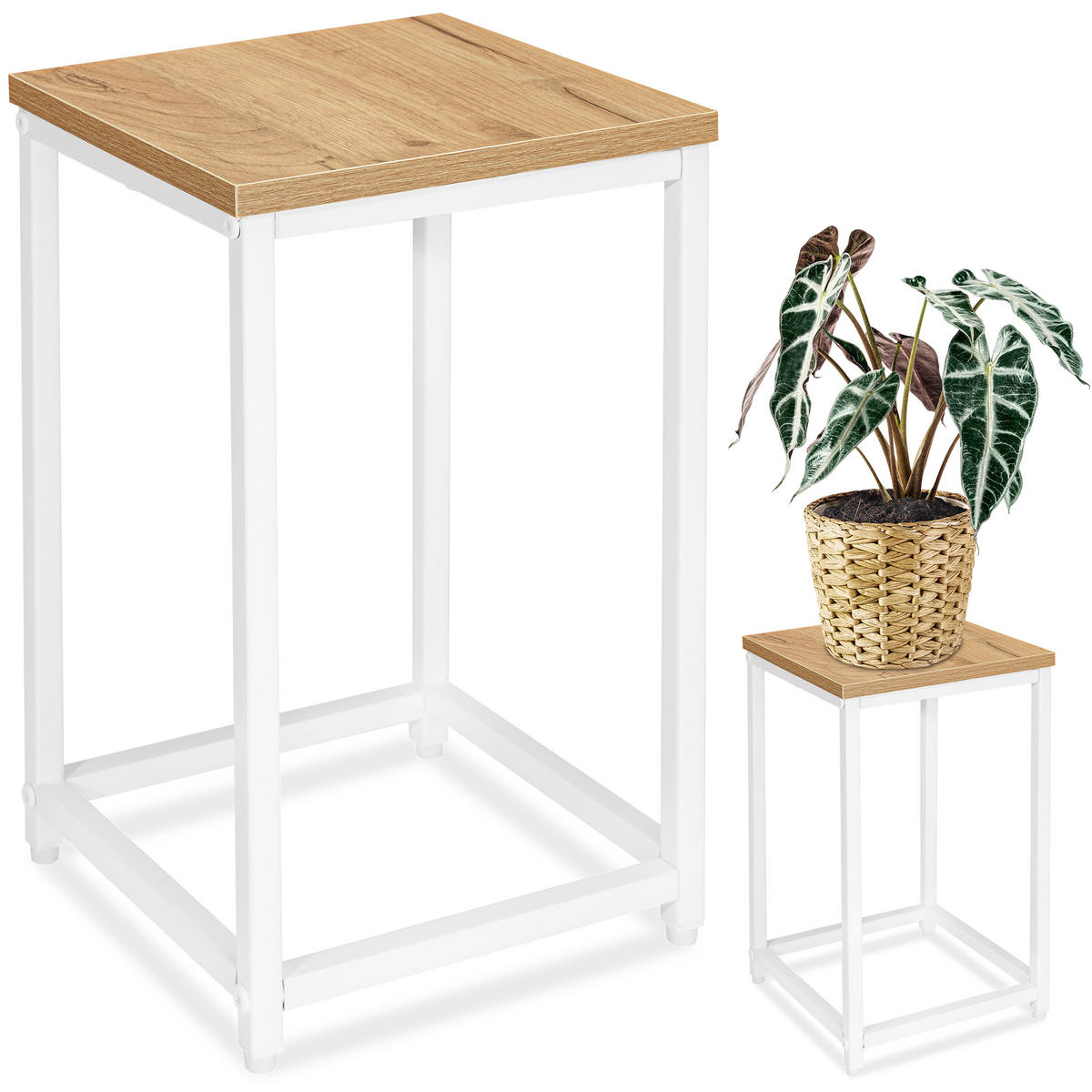 BLUMENSTÄNDER - Eichefarben, Holzwerkstoff/Metall (24/24/42.5cm) - Mat-Haus