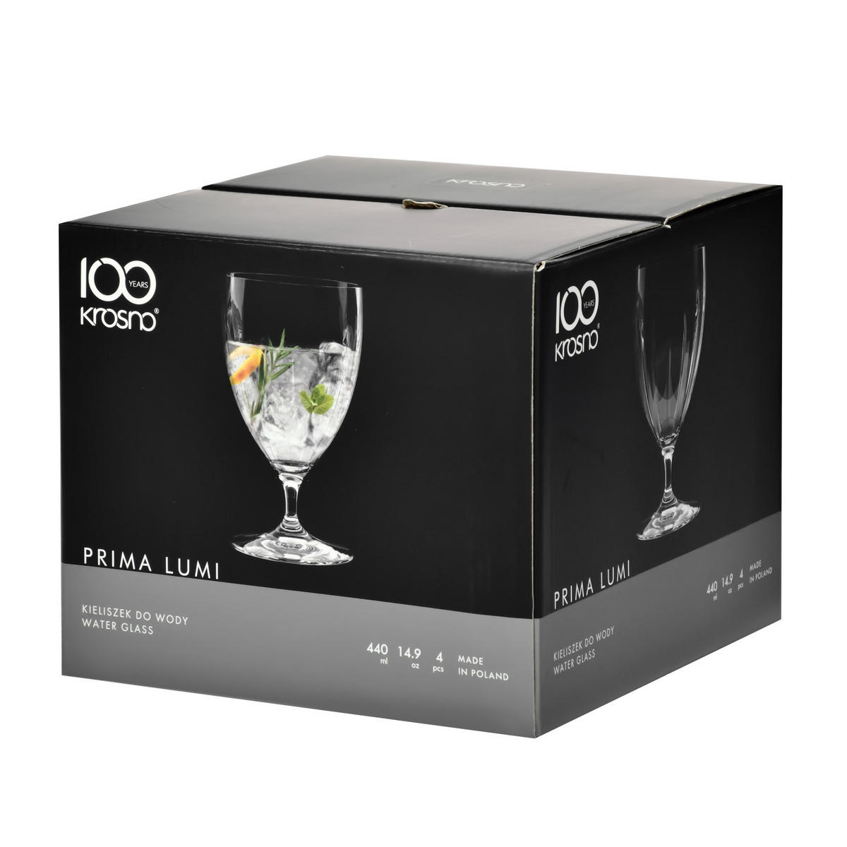 WASSERGLÄSER, 4er-Set, 440 ml - Transparent, Glas (0.44L) - Krosno Glass