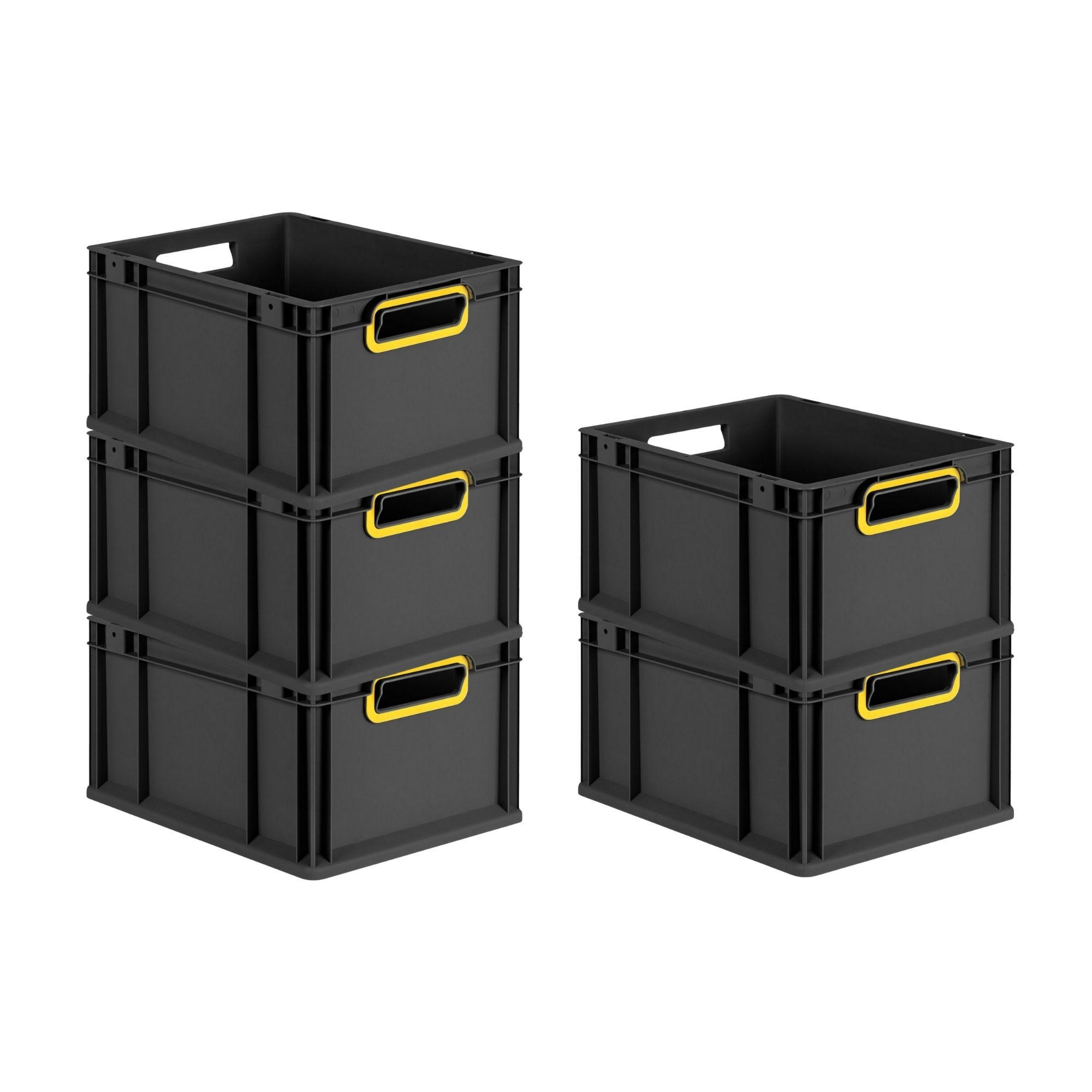 Proregal Eurobox Schwarz, Gelb 30x22x40 cm