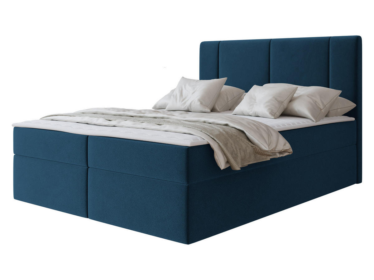 BOXBETT Michelle 180x200 - H3 - Blau/Schwarz, Holzwerkstoff/Kunststoff (180/200cm) - MIRJAN24