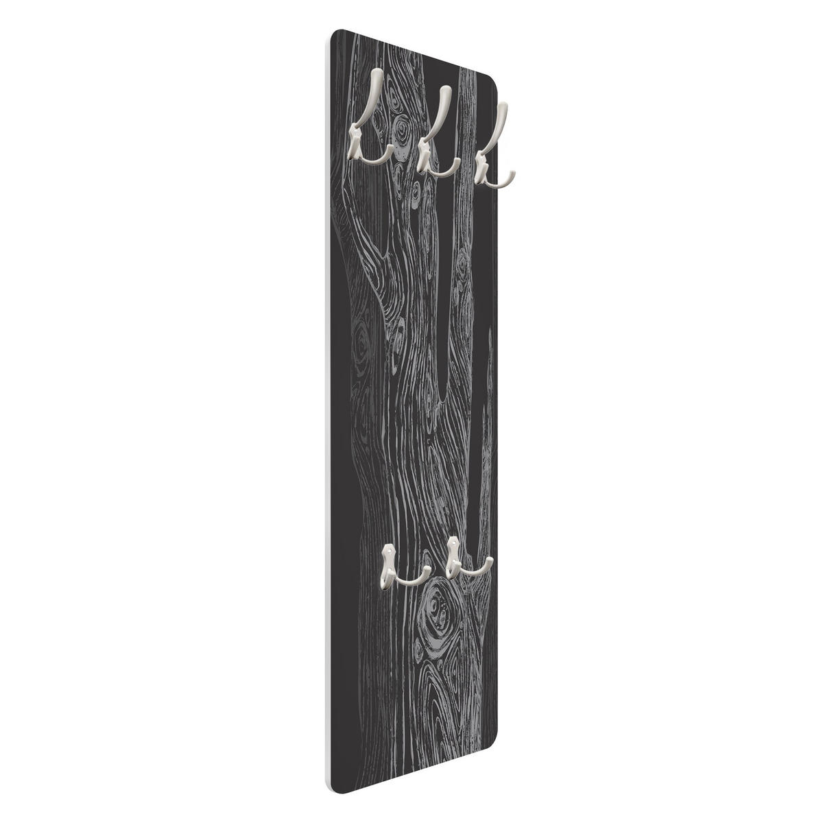 WANDGARDEROBE - No.MW20 Wohnwald Anthrazit-Grau 34/105 cm - Schwarz, Holzwerkstoff (34/105/1.6cm) - Bilderwelten