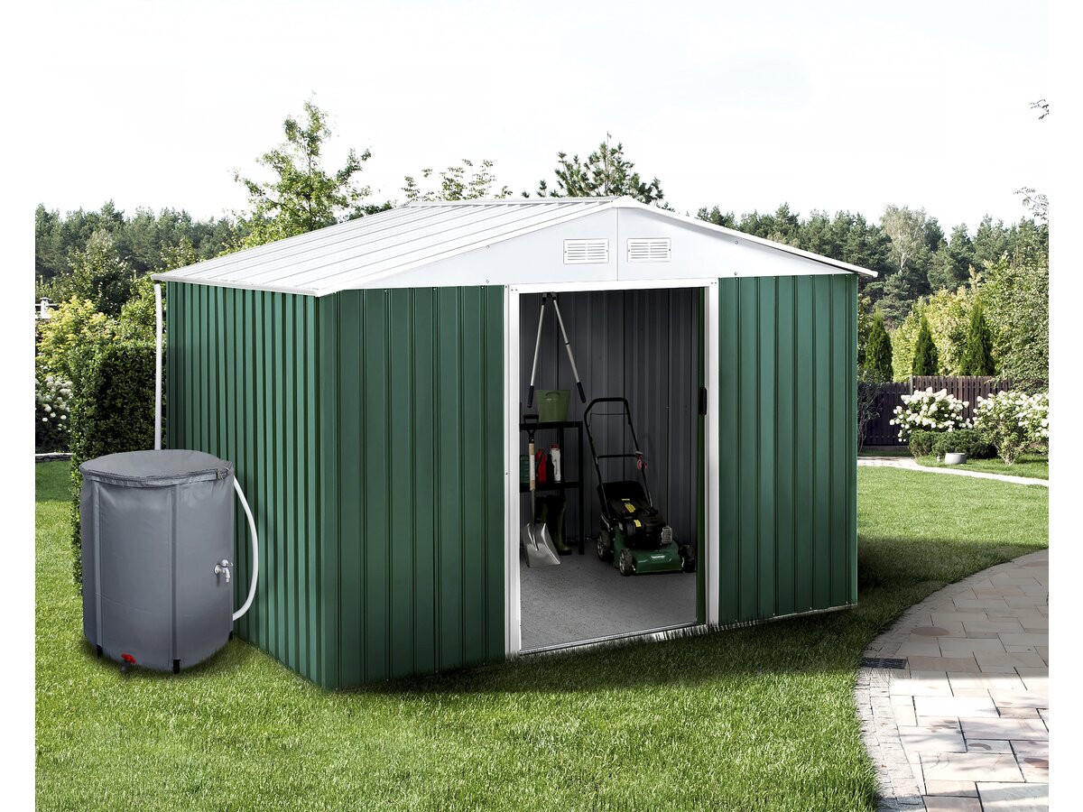 METALL-GARTENHAUS rosas Grün - Grün, Metall (267/165/245cm) - Habitat Garten