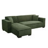SOFA 3-Sitzer, Khakigrün - Grün, Textil (160/247cm) - Oviala